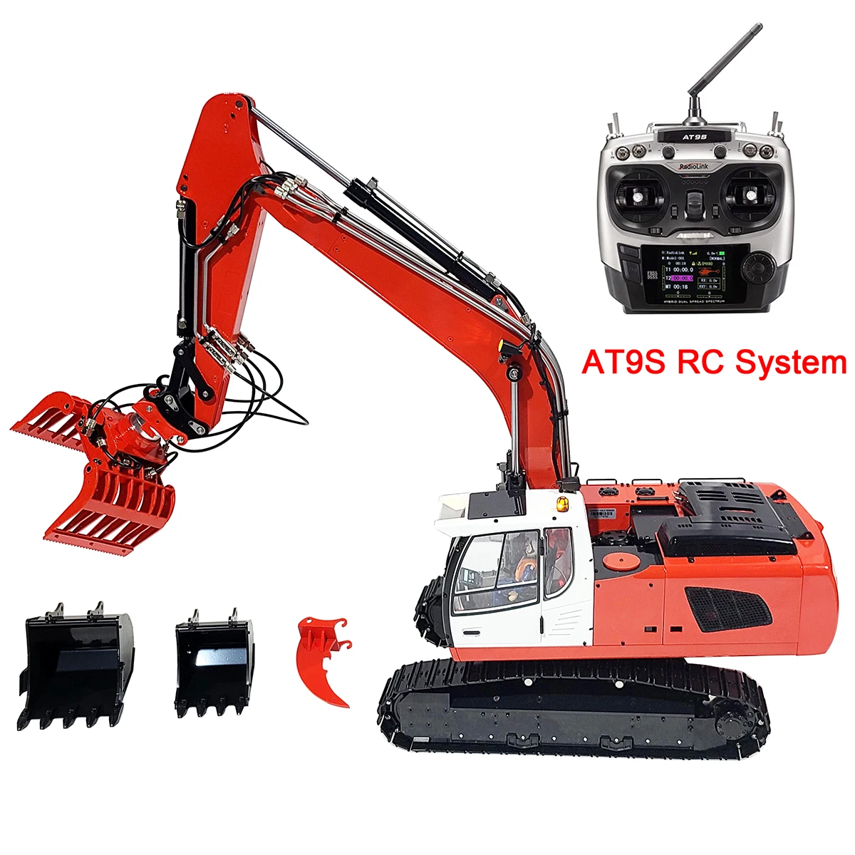 Custom Color 1/14 946 RC Hydraulic Excavator Model with Lights Crawler Metal Excavator Model Toy Gift