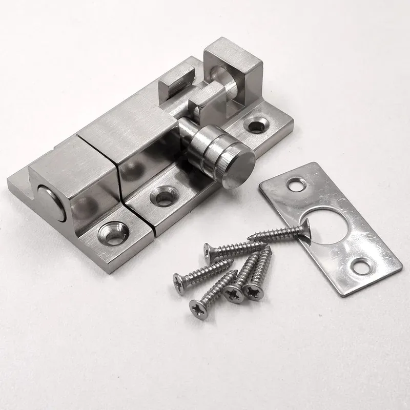 for Thickened Aluminum Alloy Stainless Steel Brushed Bathroom Latch Wooden Door Bolt Window Pin Anti-theft Surface