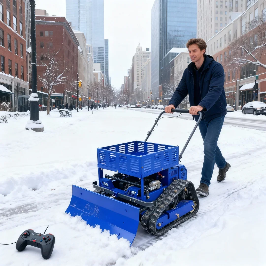 

Многофункциональная газонокосилка на заказ, хит продаж – беспроводное дистанционное управление, с отвалом для снега и практичной полкой для хранения