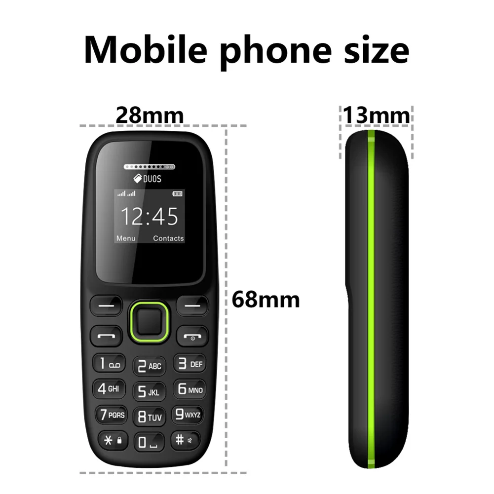 M310 Bluetooth Earphone Mini Unlock Mobile Phone Dialer Dual SIM Cards Dual Standby 0.66 Inch Screen Dialer Automatic Call