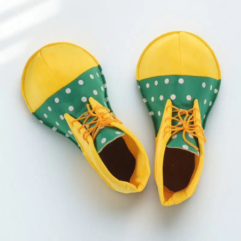 Sapatos de palhaço tamanho médio para adultos design de cor brilhante durável reutilizável festas de máscaras fantasia sapatos de palhaço