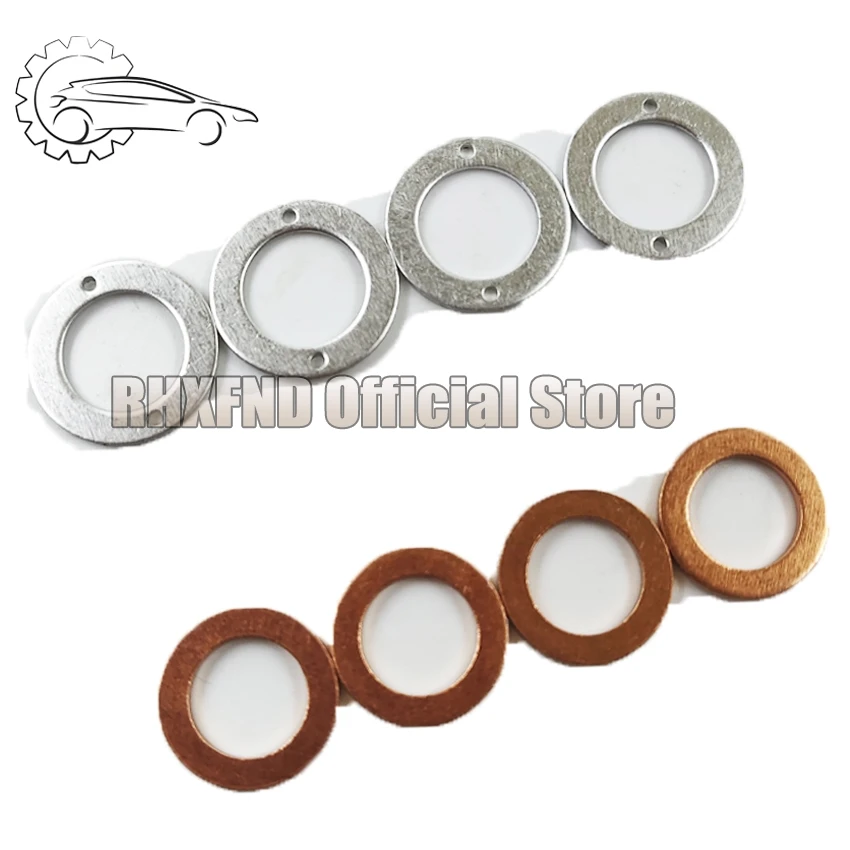 4 + 4 brandstofinjectorpakkingen geschikt voor Toyota, Nissan, Mitsubishi Motors 2-gat 4D56 4M40 TD27 TD42 2C 3C 2L 3L 1HZ 1HD 23600-69125