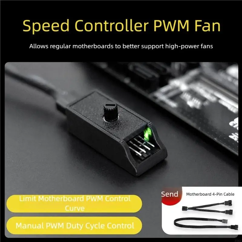 PWM Speed Controller 4Pin PWM Fan Governor Heatsink Control Switcher Replacement for Router Cooling Fan Accessories 896C