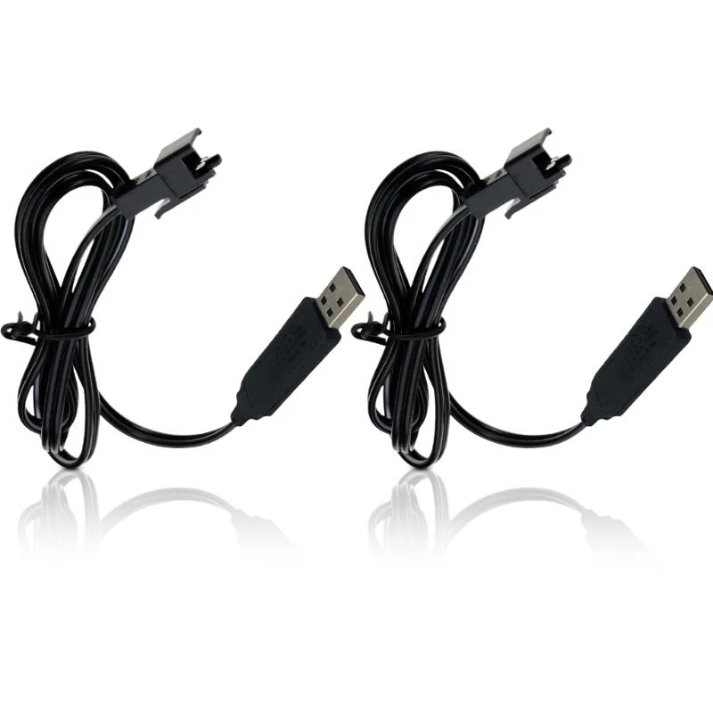 Intelligent 3.7V carregador bateria USB com plugues SM2.0 2P e luz LED 83CF