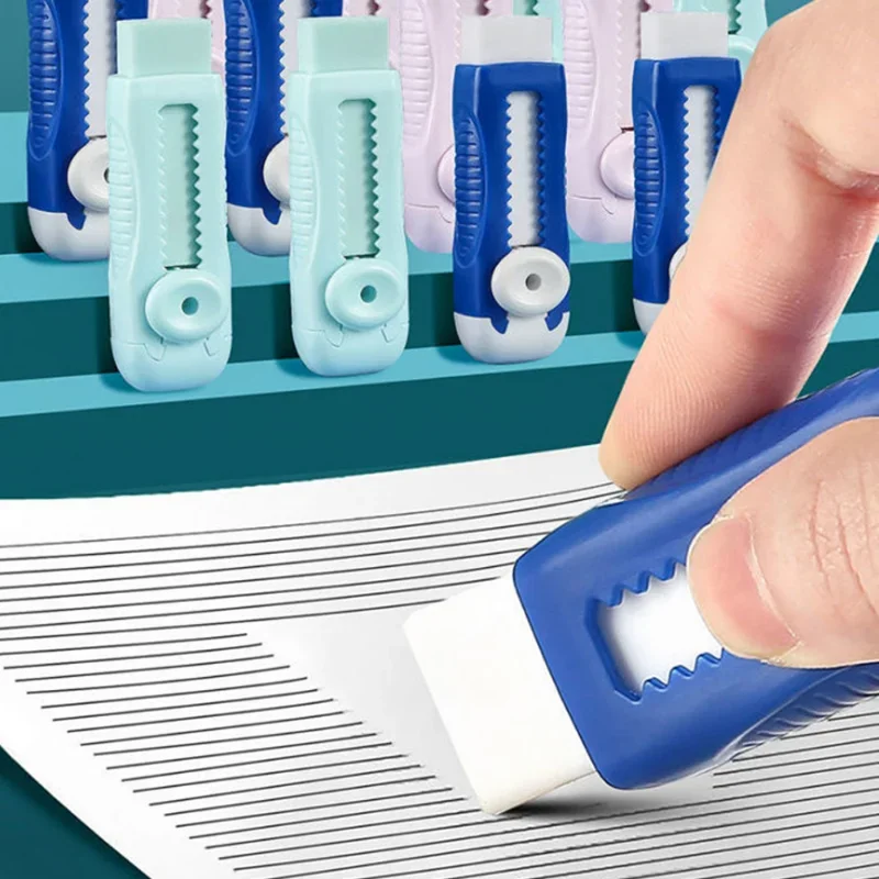 Push Pull Eraser Pencil Erasers Students Writing Tool Portable Shell Sliding Retractable Eraser School Supplies for Student