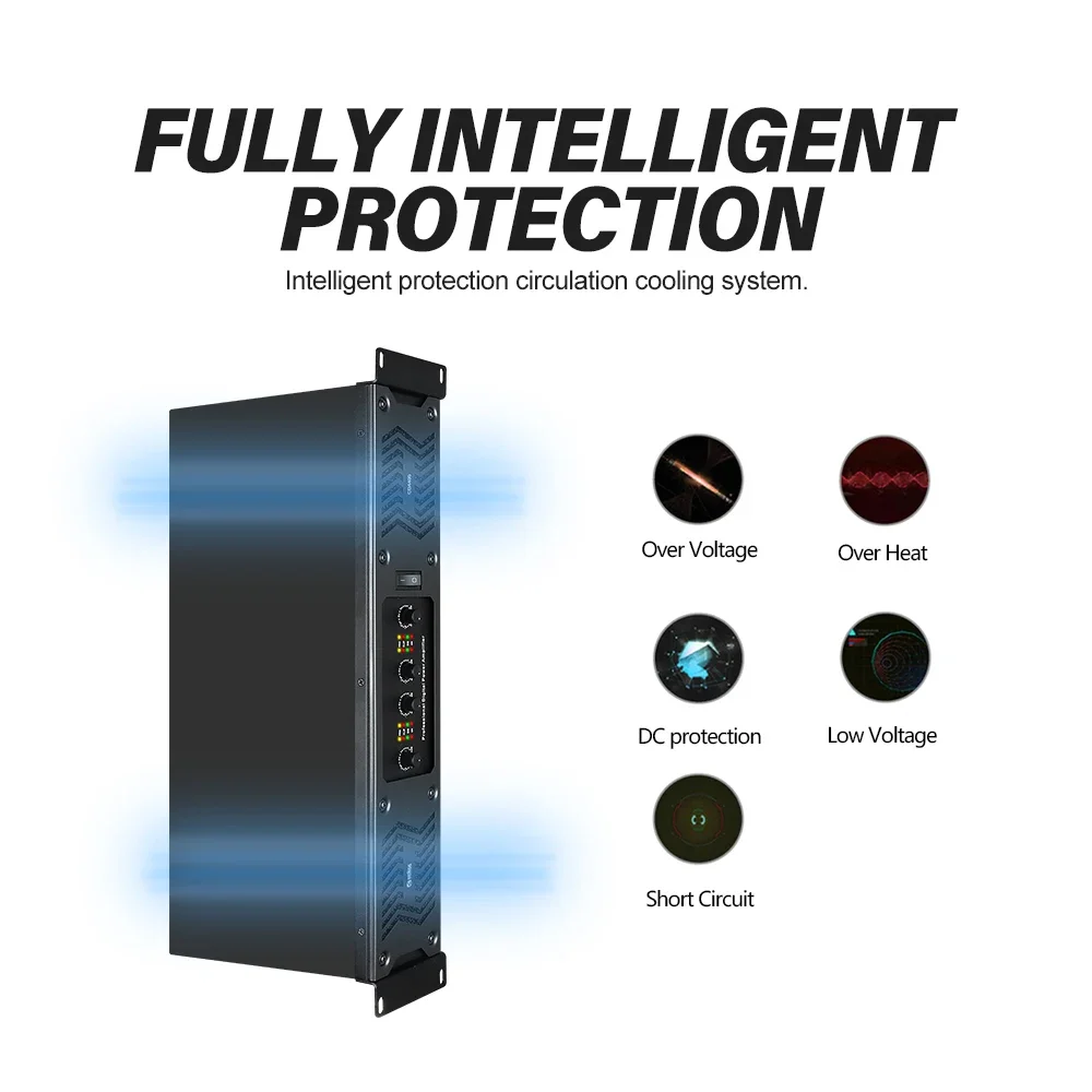 4 채널 700 와트 4ohm 전문 디지털 전력 증폭기 2U 클래스 D 사운드 장비 음악 밴드 성능을위한 DJ 앰프 CD4400