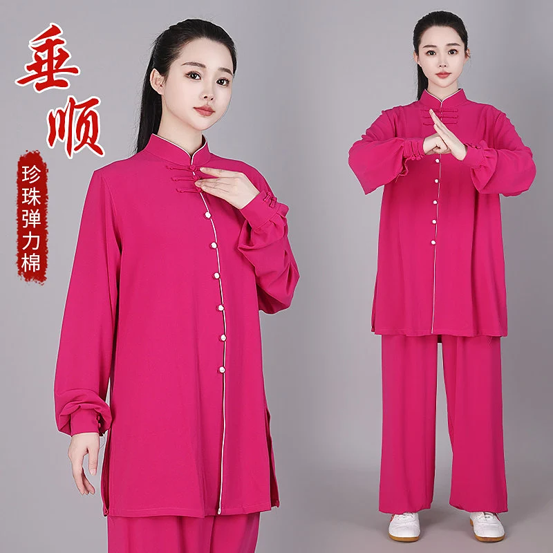 Women's Unisex Tai Chi Suit New Arrival Spring/Autumn Tunic-Length Martial Arts Training & Group Performance Wear for Adults