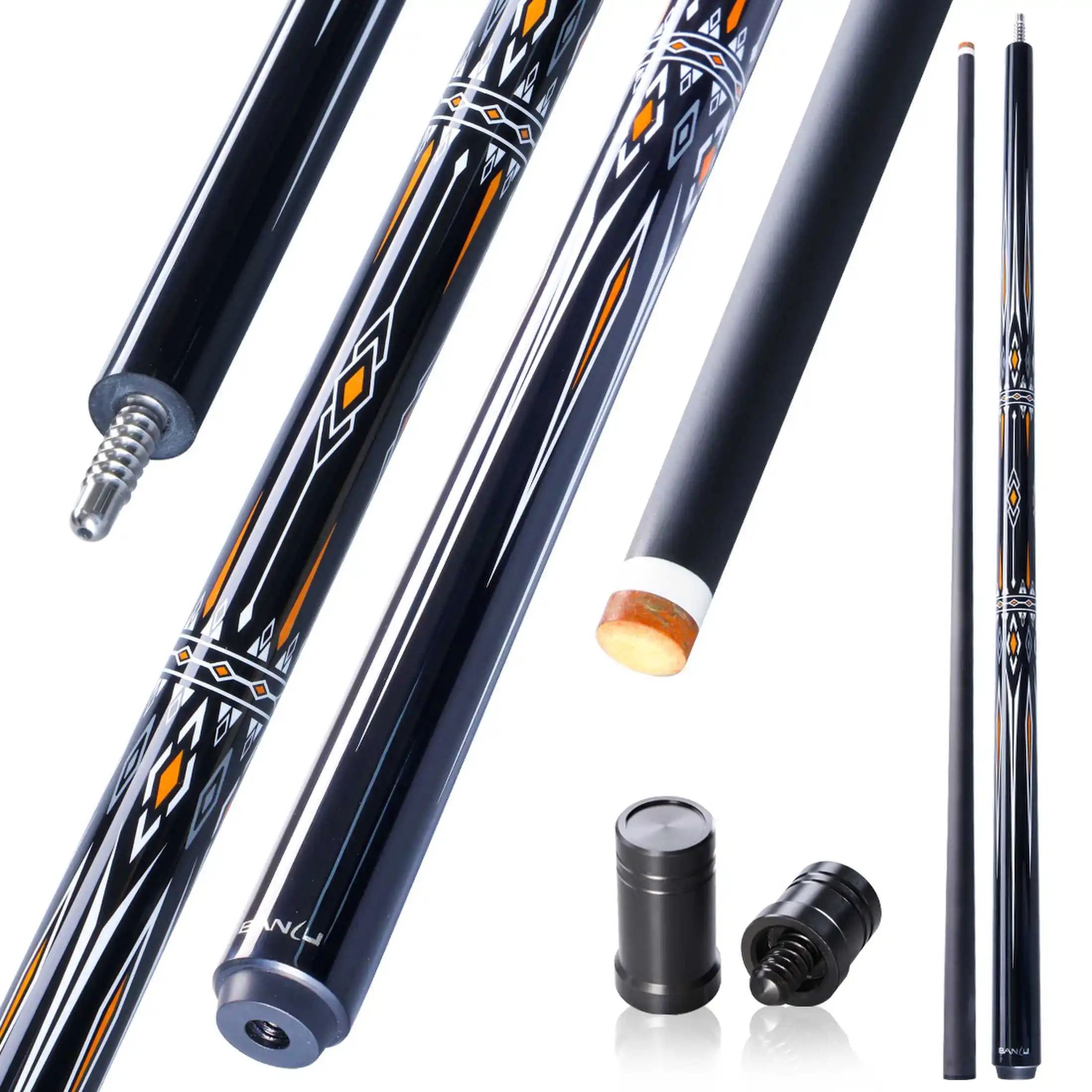 Banly SH Series Carbon Fiber Pool Cue Stick Professional Pool Sticks for Low Deflection Pool Cue Billiard Cues with 12.5mm Tip (Precise, Easy to Control, Pro Taper)