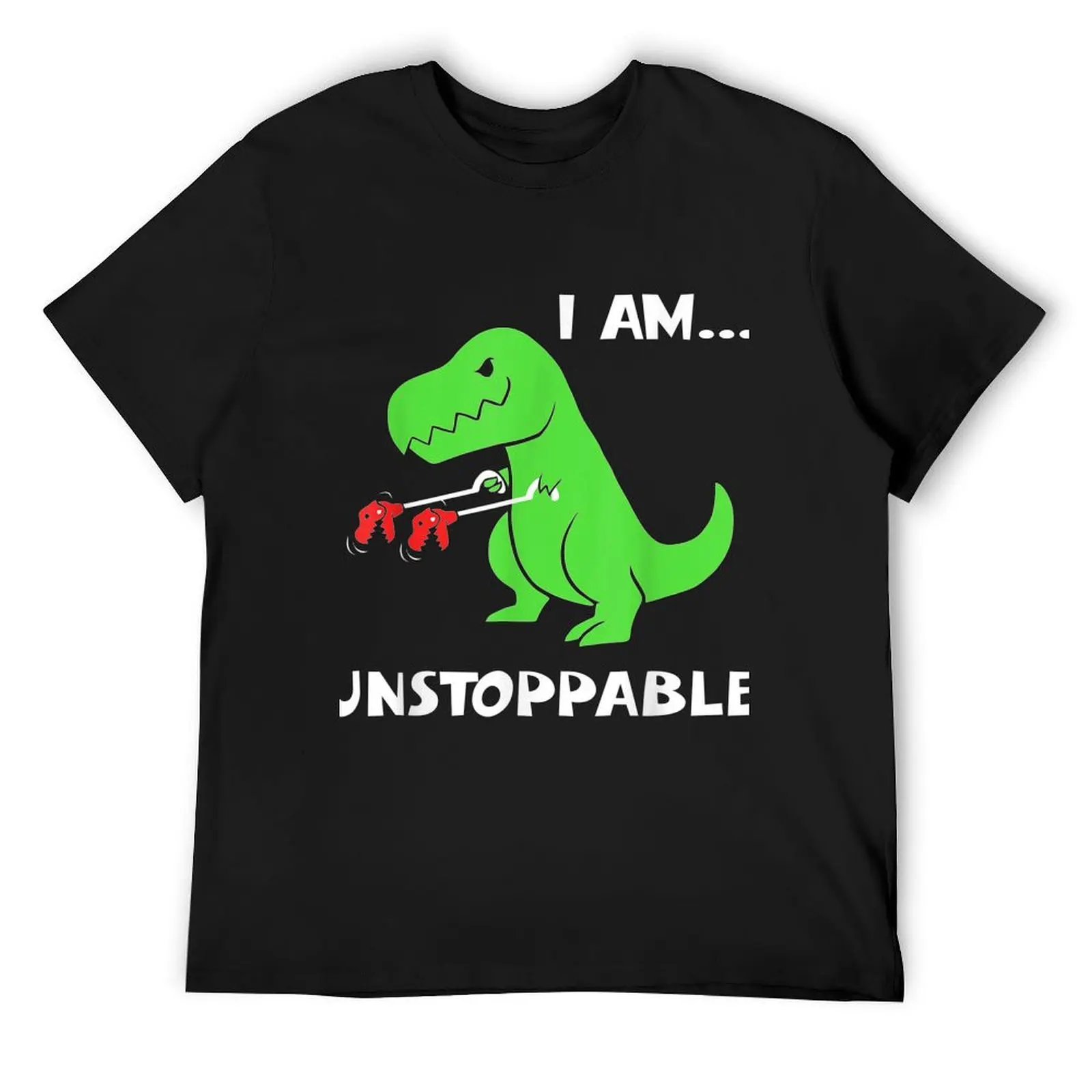 

T-rex Dinosaur I Am Unstoppable T-Shirt essential t shirt for a boy T-shirts man mens designer clothes