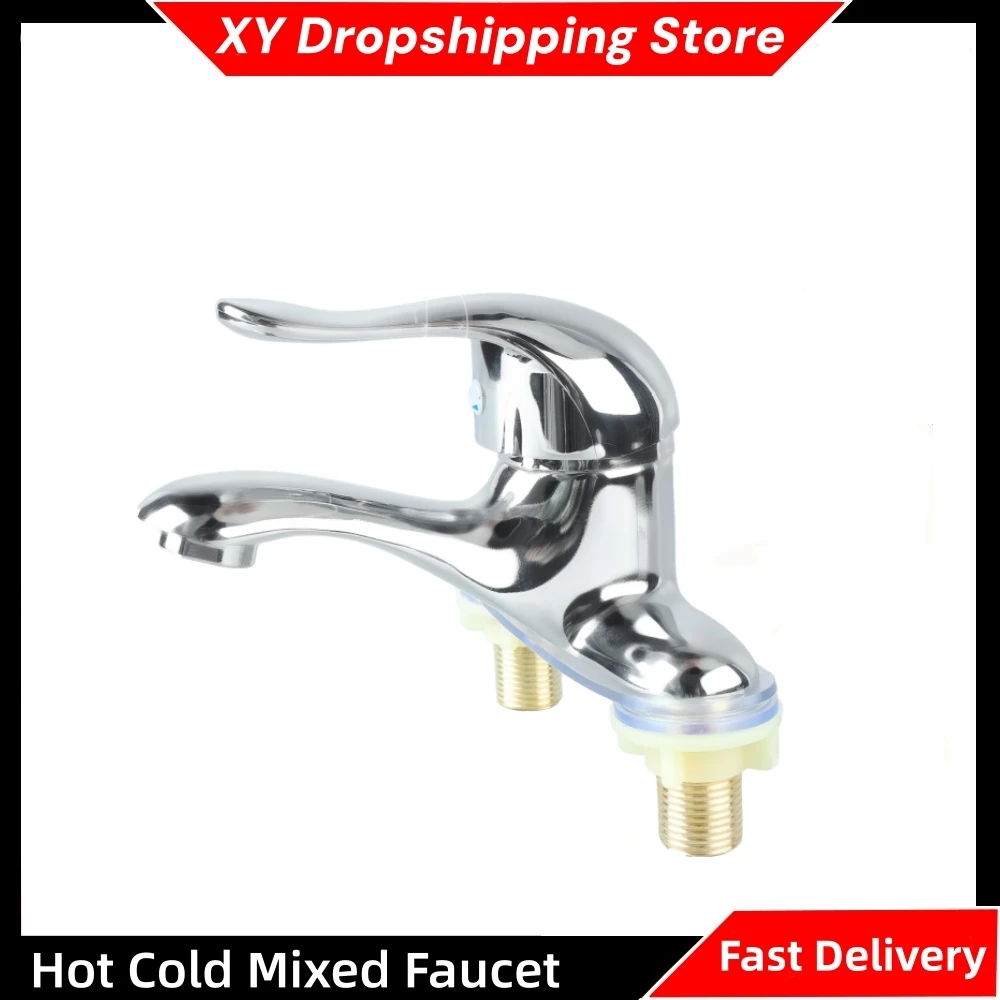 

Bathroom Sink Faucet 2 Hole Single Handle Bathroom Faucet Zinc Alloy Hot Cold Water Mixer Tap Bathroom Accessories