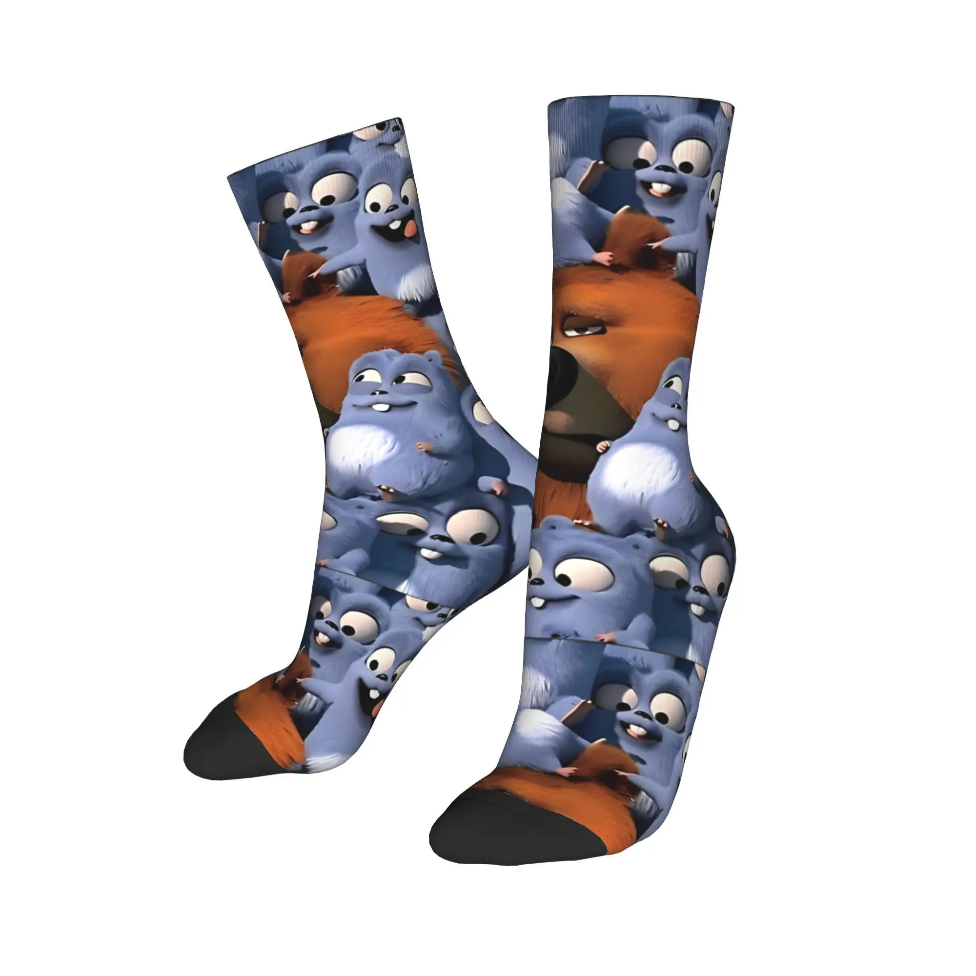 Men Women Kawaill Grizzy and Lemmings Socks Breathable Fun Funny Meme Socks Amazing Gift