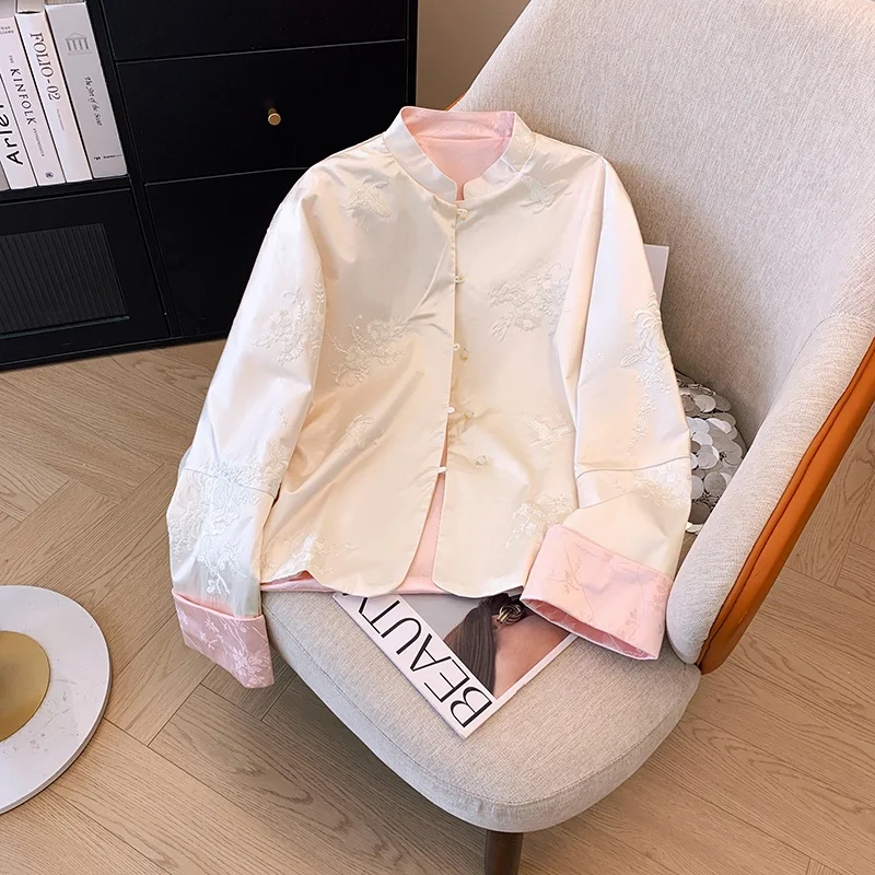 

Модная женская верхняя одежда больших размеров с воротником-стойкой, весна-осень, новинка, роскошный стиль, для повседневной носки, с длинными рукавами