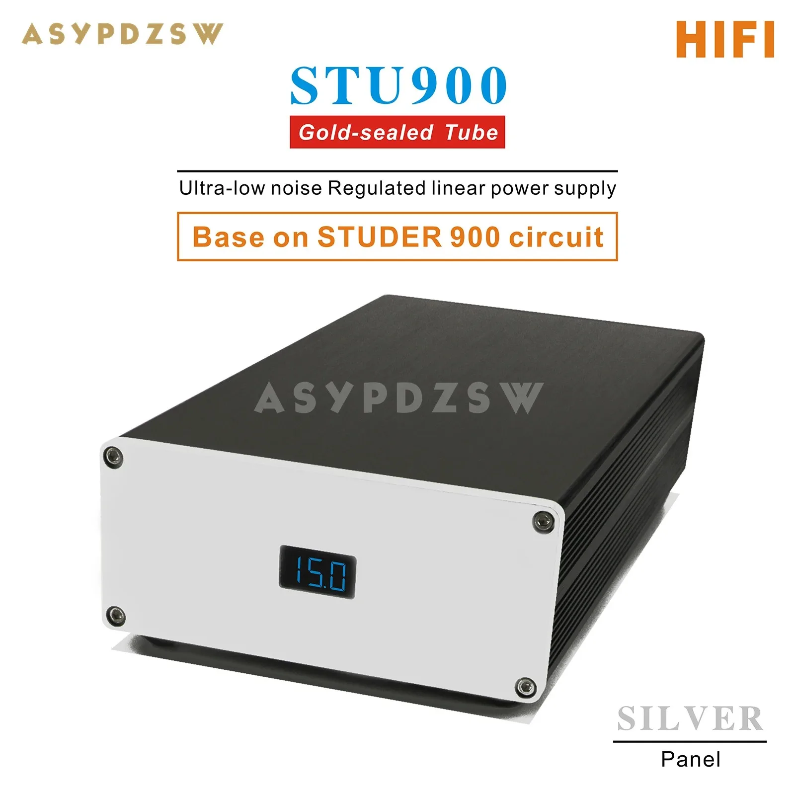 STU900 HIFI Gold-sealed Ultra-low noise Regulated linear power supply Base on STUDER 900 circuit With LED DC 5V---24V (Optional)