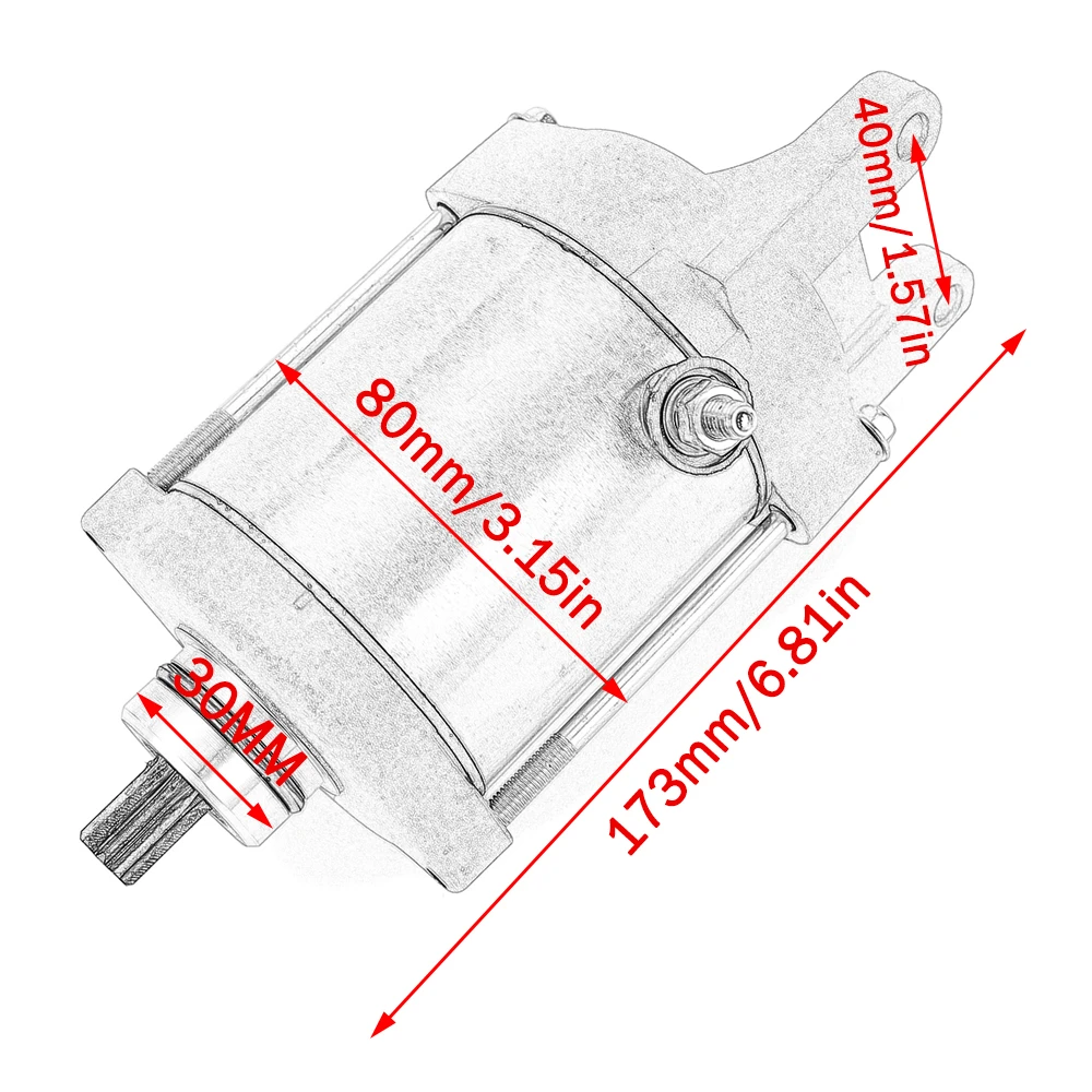 Starter Motor For Kymco Maxxer 250 300 Mongoose MXU 300 300R KXR250 For Kawasaki KVF300 Brute Force 300 For Arctic Cat DVX 250