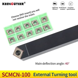SCMCN1010H06-100 SCMCN2020K09-100 SCMCN2525M12-100 External Turning Tool Holder CCMT Carbide Inserts Lathe CNC Cutting Tools Set