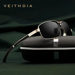 VEITHDIA Sunglasses Men Brand Designer Driving Fashion Polarized UV400 Lens Unisex Vintage Eyewear Male Glasses For Women V2490