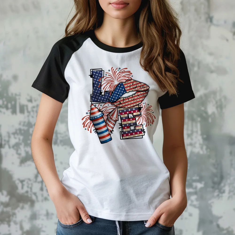 

4th of July t-shirts women funny streetwear t shirt female funny manga y2k clothes