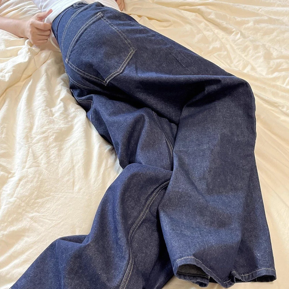 جينز نسائي غير رسمي سروال عالي الخصر نزهات غير رسمية جميع المواسم ملابس العلامة التجارية الجديدة حالة نسيج مرونة صغيرة