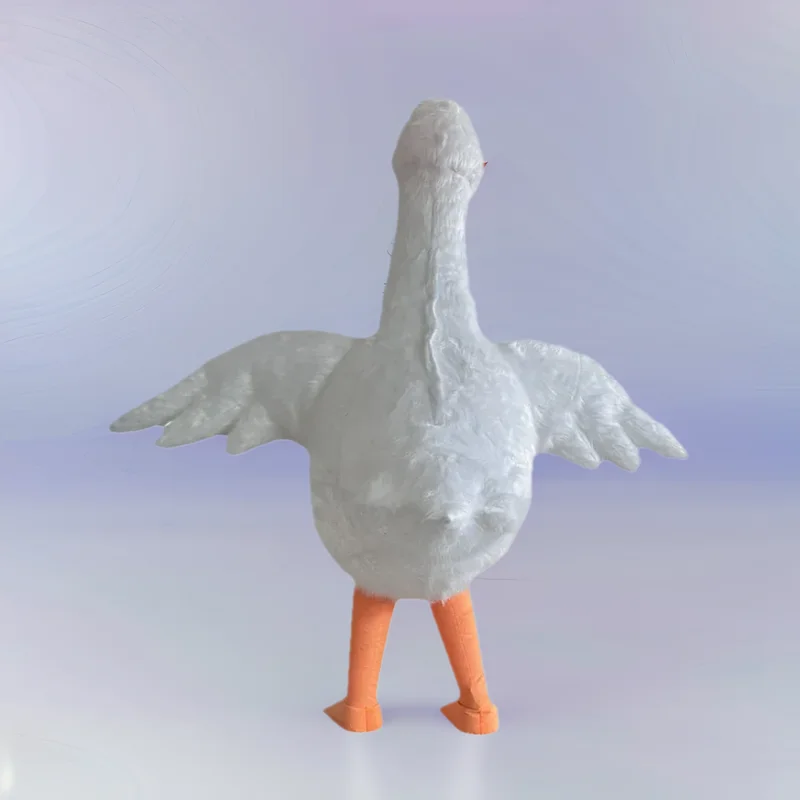 Mascotte de cygne blanc gonflable, Costume pour adulte, jeu de rôle, ensemble de carnaval, Animal personnalisé, cygne blanc gonflable géant