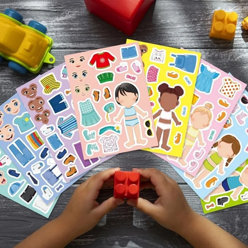 

Наклейки-головоломки с героями мультфильмов, детские наклейки «сделай сам» для дошкольников, праздничный подарок, классная деятельность