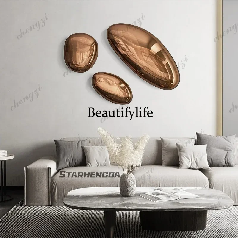 M138 TTT Stainless steel water drop cobblestone mirror, wall decoration, soft decoration for hotel, restaurant, office, sofa, ne