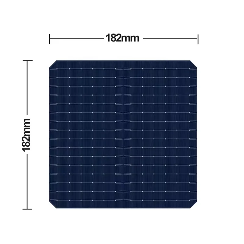 40pcs Mono Crystalline Silicon Solar Cells N Type  182mm x 182mm TOPCon 24.4% High Efficiency 8.06W/pcs