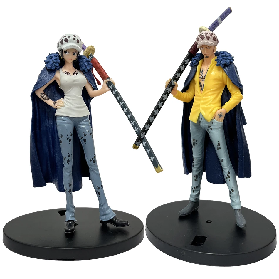 Heißer Anime One Piece Charakter Trafalgar Luo Stehende Figur PVC Desktop-Dekoration Ornament Anime-Spielzeug Geburtstagsgeschenk