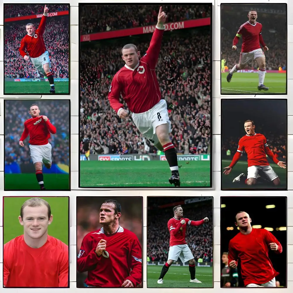 Football Star Wayne Rooney Poster Wall Art Print Decorative Mural Home Decor Gift Unframed