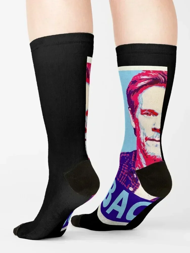 Kevin Bacon Fans Tribute in Shepard Fairey HOPE Poster Style Socks luxe cute Sports hockey Girl'S Socks Men's