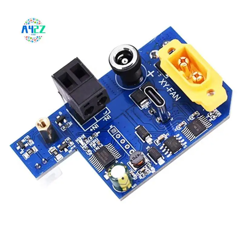 A42Z-Multi Interface Power Input And Fan Control Board Various Power Supply DIY Module Three Gear Adjustment 6-70Vdc
