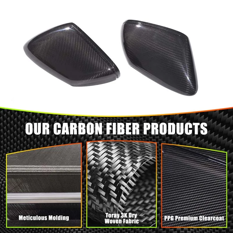 For Porsche Taycan 911 992 TURBO 2019-2026 Dry Real Carbon Fiber Car Side Mirror Cover Caps Wing Rearview Mirror Cover Add On
