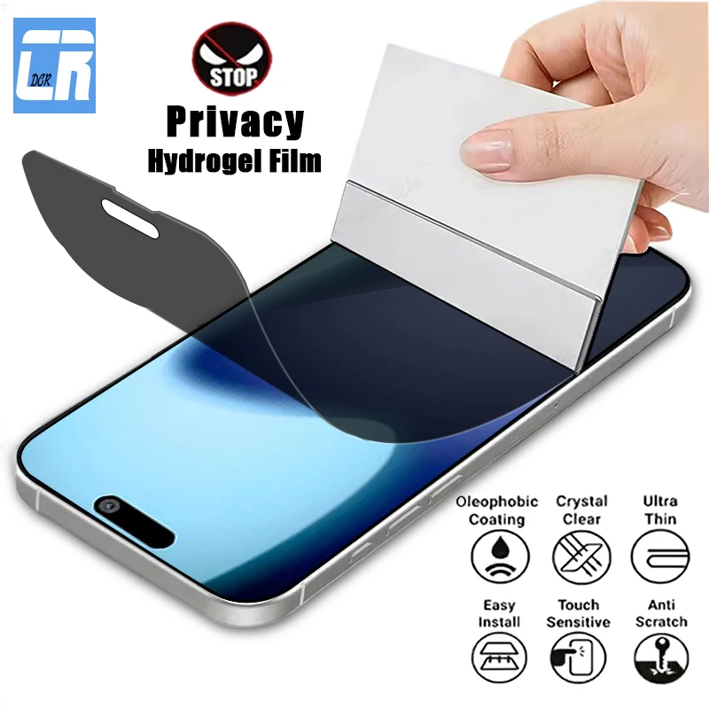 

1-2Piece Anti-Spy Hydrogel Film for iPhone 17 Air 16e Privacy Screen Protector for iPhone 17 16 15 14 13 12 Pro Max Plus Mini