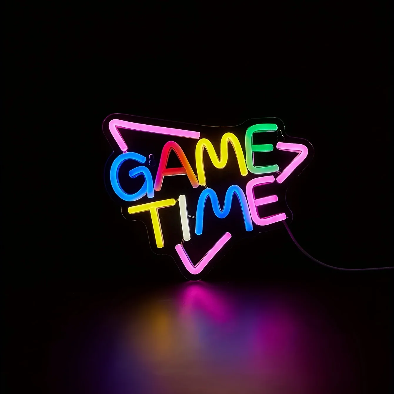 Game Time LED Neon Sign, Atmosphere Lights For Wedding Birthday Party Holiday Man Cave Bar Bedroom Game Room Home Wall Decor