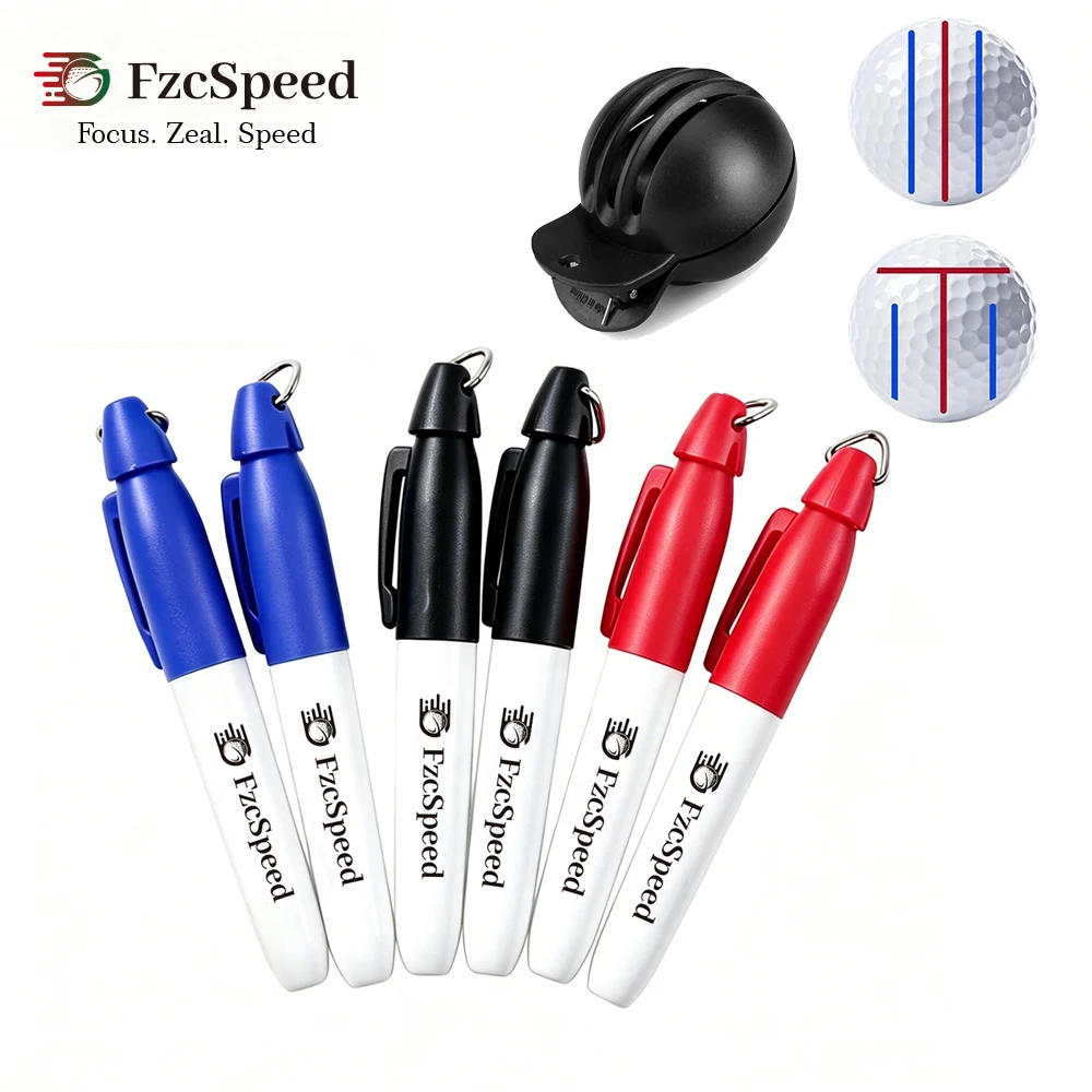 Professional Golf Ball Liner Markers Pen With Hang Hook Drawing Alignment Marks Portable Outdoor Sport Tool For Golfer Gift