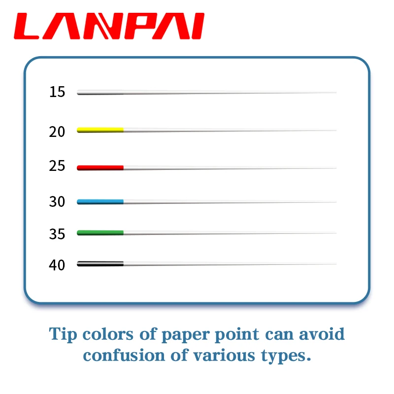 Lanpai 3 boxes Dental Absorbent Paper Point Root Canal Absorption Taper 0.02 Cotton Fiber Tips Endodontic Dentistry materials