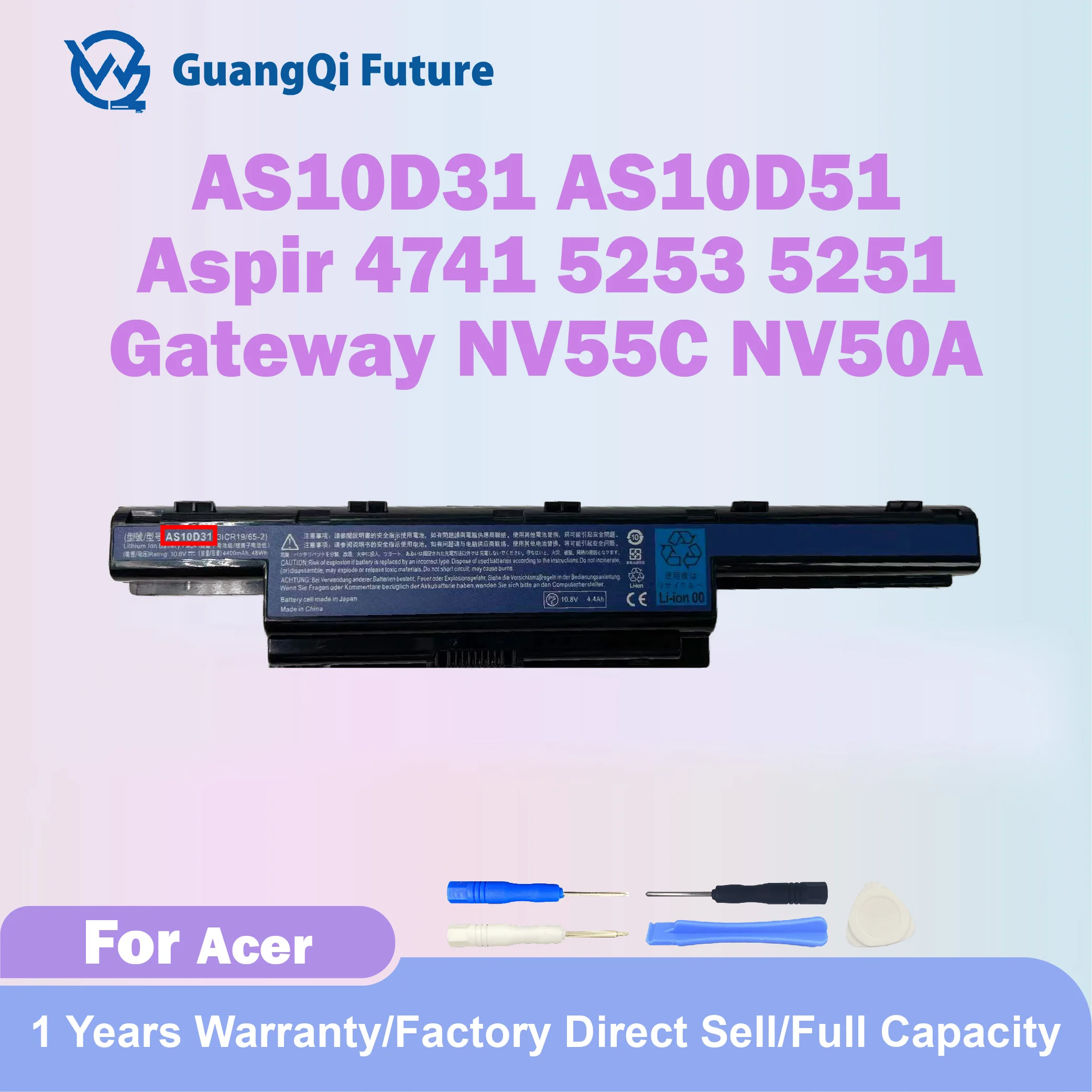 

Аккумулятор для ноутбука AS10D31 4400 мАч для Acer Aspire AS10D3E AS10D51 AS10D61 AS10D71 AS10D75 AS10D81 5741 5742 5750 5551G 5560G 5741G