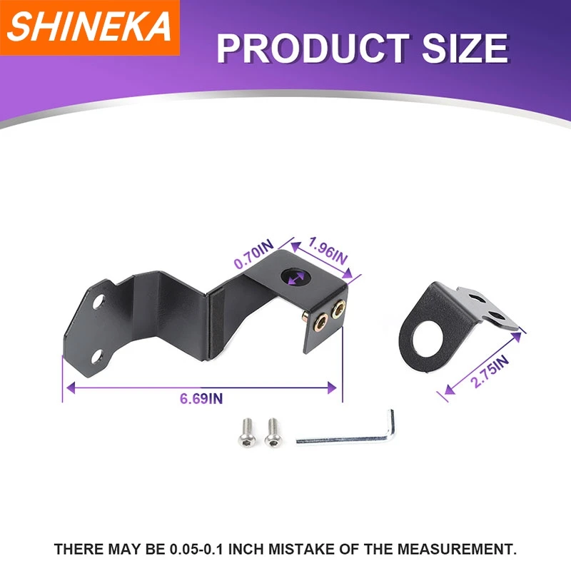 SHINEKA Car Antenna Bracket Stand Mount for Suzuki Jimny 2007-2017 Car Antennas Support Holder Exterior Accessories Black Iron