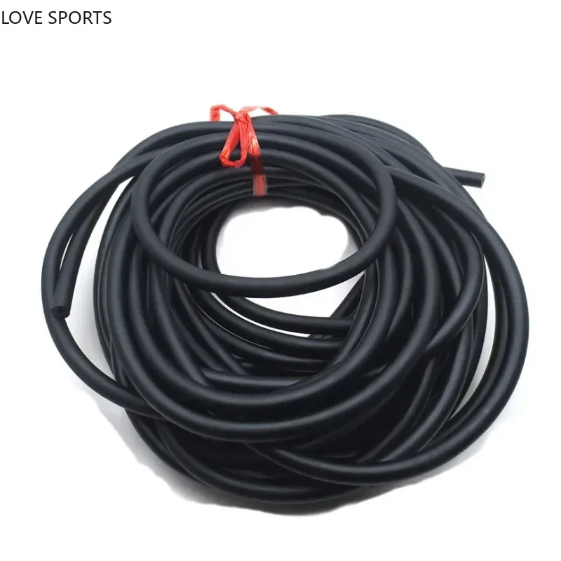 5-20 Meters Black Rubber Band Solid High Elasticity Fitness Rubber Band Yoga Tension Rope Physical Fitness Training Stretcher