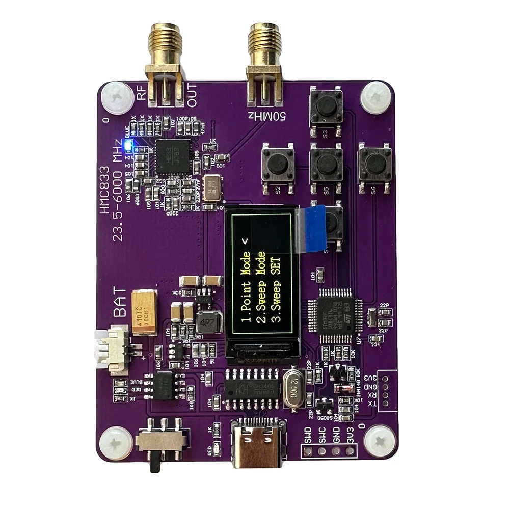 HMC833 6Ghz RF إشارة مولد 0.96 بوصة OLED شاشة عرض RF إشارة مصدر الارسال شحن وحدة #5