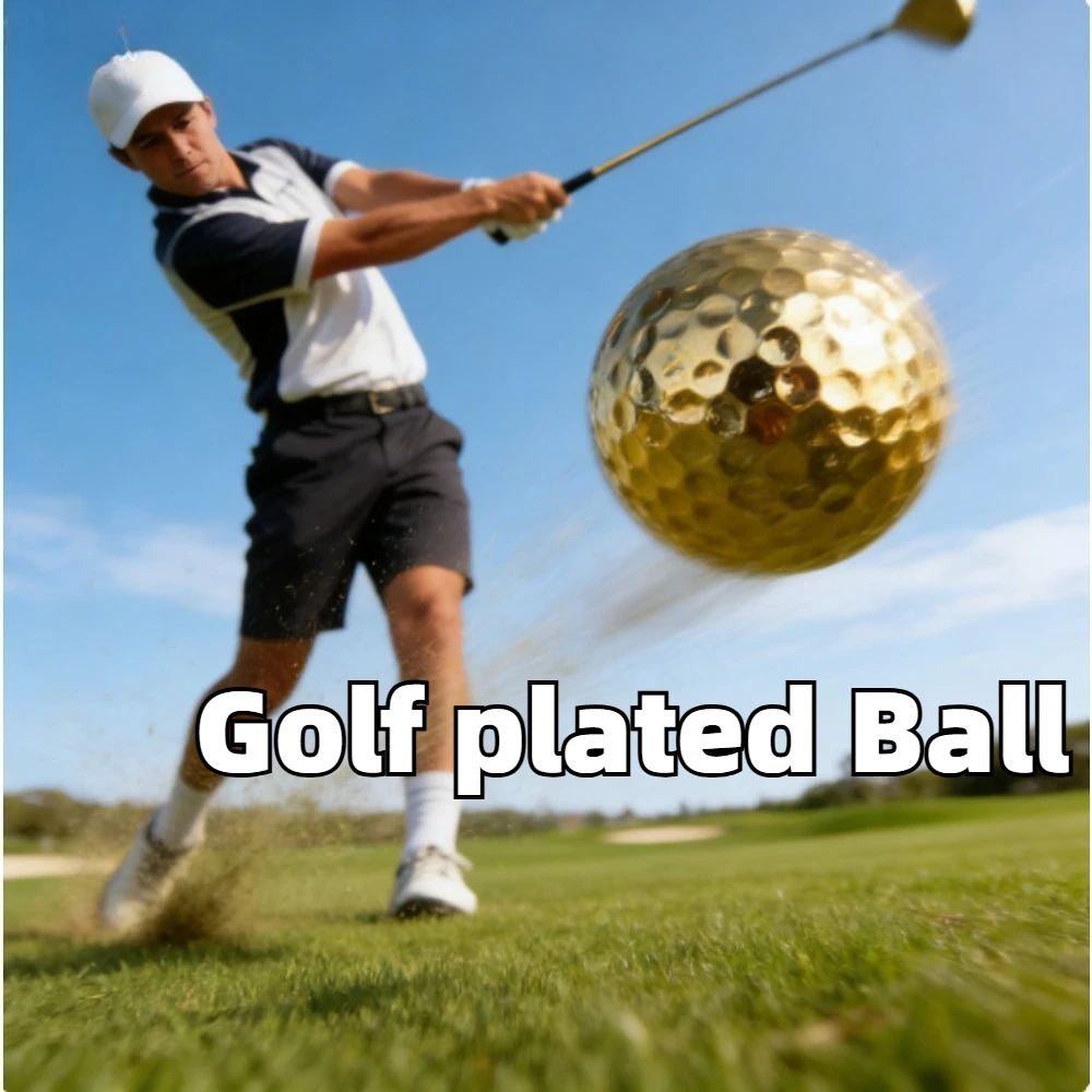 Luxuriöse Vergoldete Golfbälle Glänzendes Neuheitengeschenk für Golfer Übungszwecke Dekoration Perfekt für Partysammlungen Golf-Enthusiasten