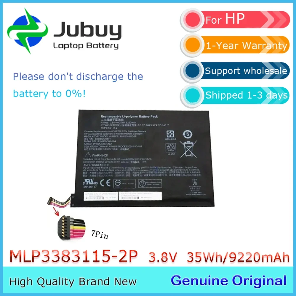 

Original 3.8V 35Wh MLP3383115-2P Laptop Battery for HP Pavilion X2 10-K 10-J Series 789609-001