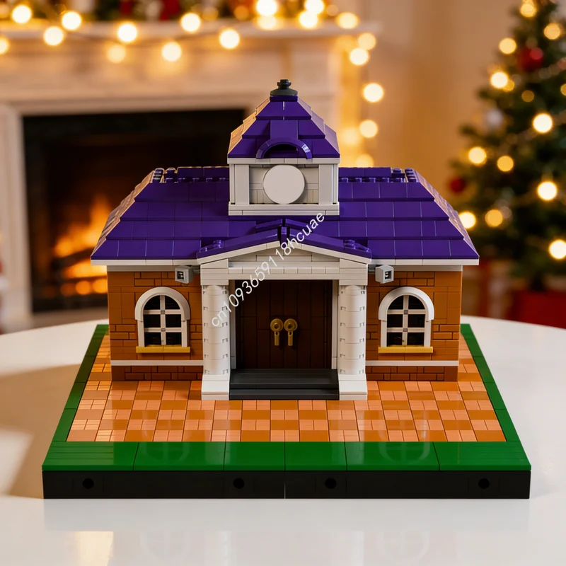 

1304pcs MOC Animal Crossing Resident Services Town Hall Modular Model Christmas Gifts Building Blocks Architecture Toys Idea