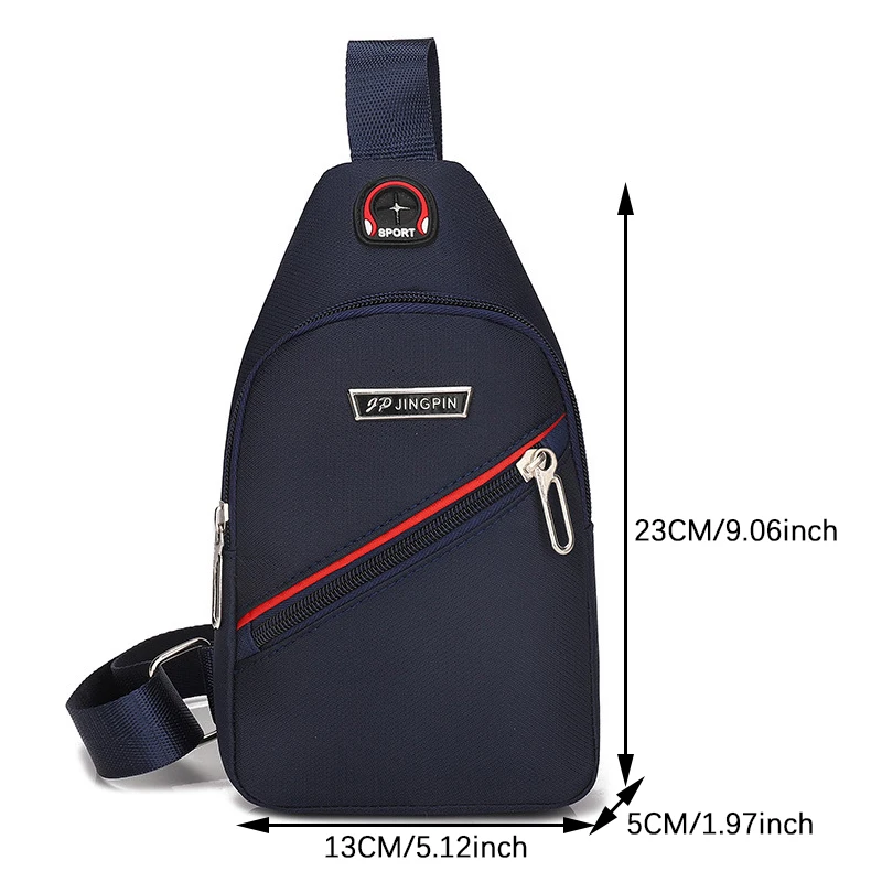 Men's Chest Bags Casual Waist Bags Small Short Trip Travel Carry Bags For Men Waterproof Shoulder Crossbody Bag Nylon Handbags