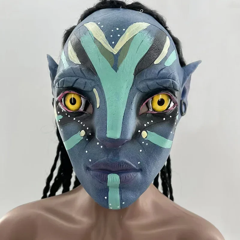 Cosplay Movie Avatar Jake Sully Neytiri mask model Alien Helmet Headwear Halloween Costume Fancy Dress Party Anime stage show