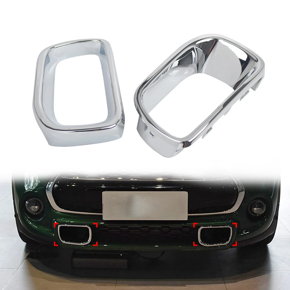 1PC Car Chrome Front Bumper Air Duct Frame Cover For Mini F55 F56 F57 2014-2021