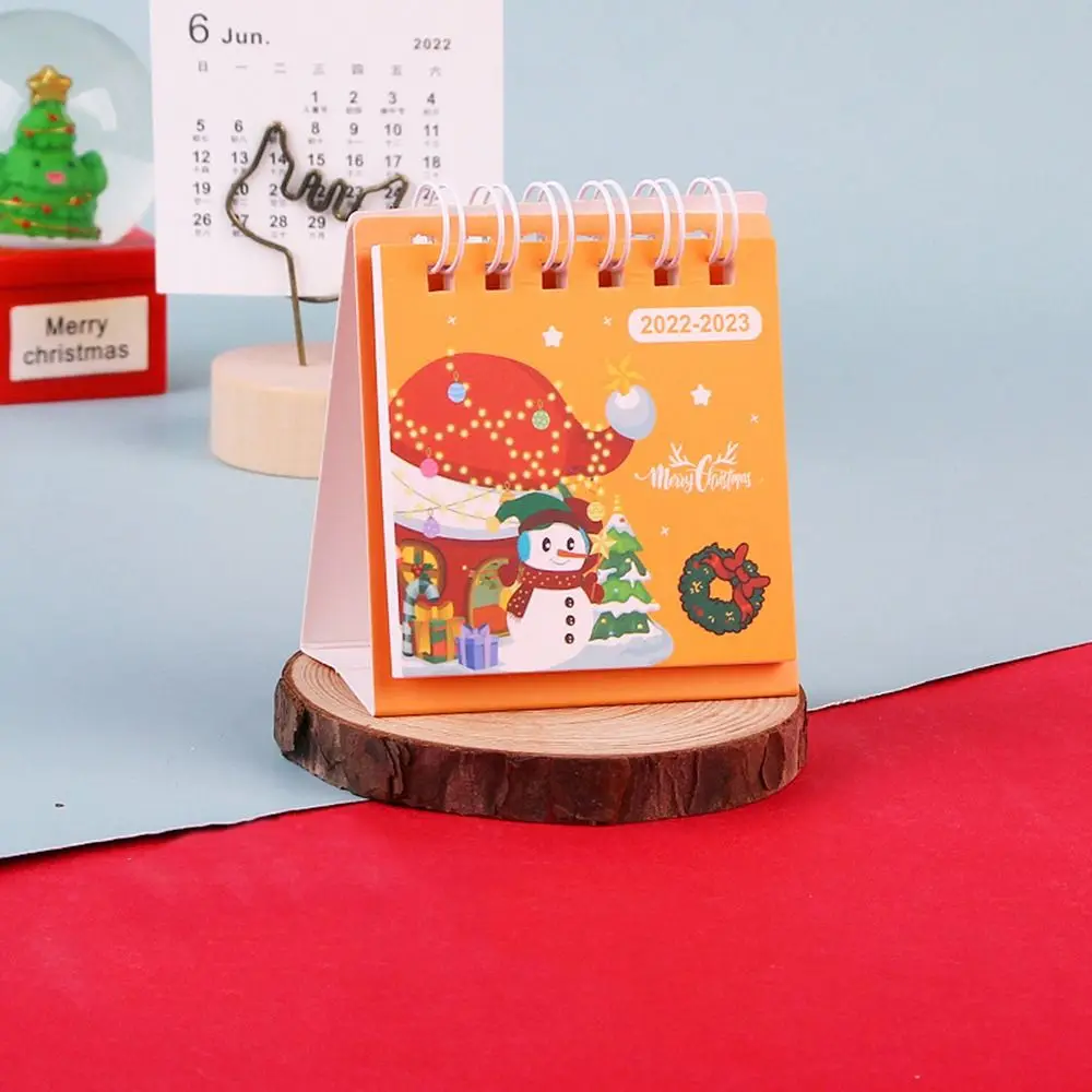 

Portable Paper Christmas Countdown Calendar Mini Cartoon Desktop Flip Calendar Advent Table Calendar Kids Gifts