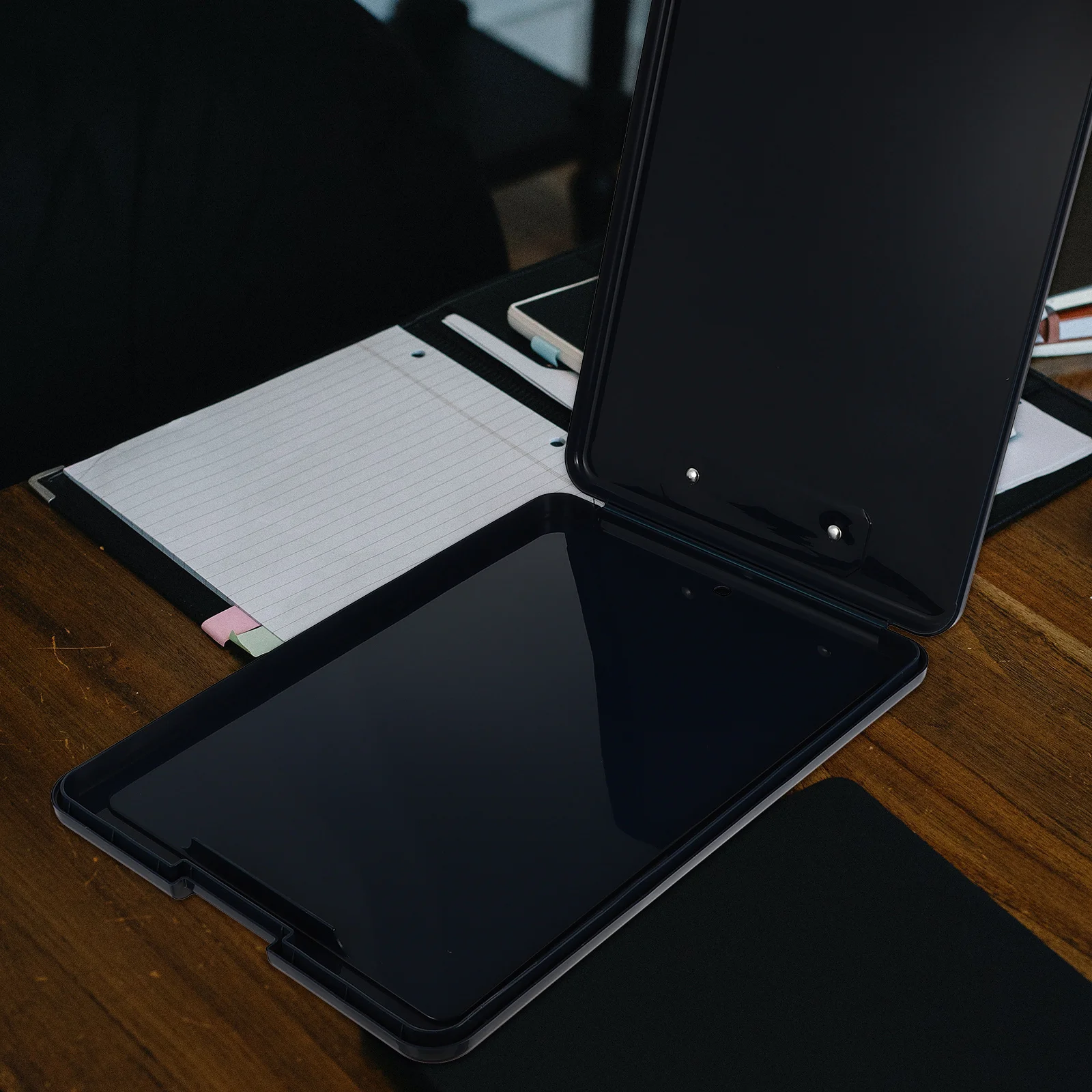 صندوق حافظة بلاستيكي منظم تخزين عالي التحمل لدراسة المكتب والمستندات المنزلية وملفات المجلات والشهادات #1