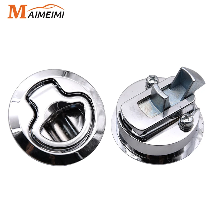 2/4pcs Round Hatch Latches Locks Pull Locker Replacement Boat Hatch Cover Slam Latch Zinc Alloy For Yacht Boat Marine Hardware