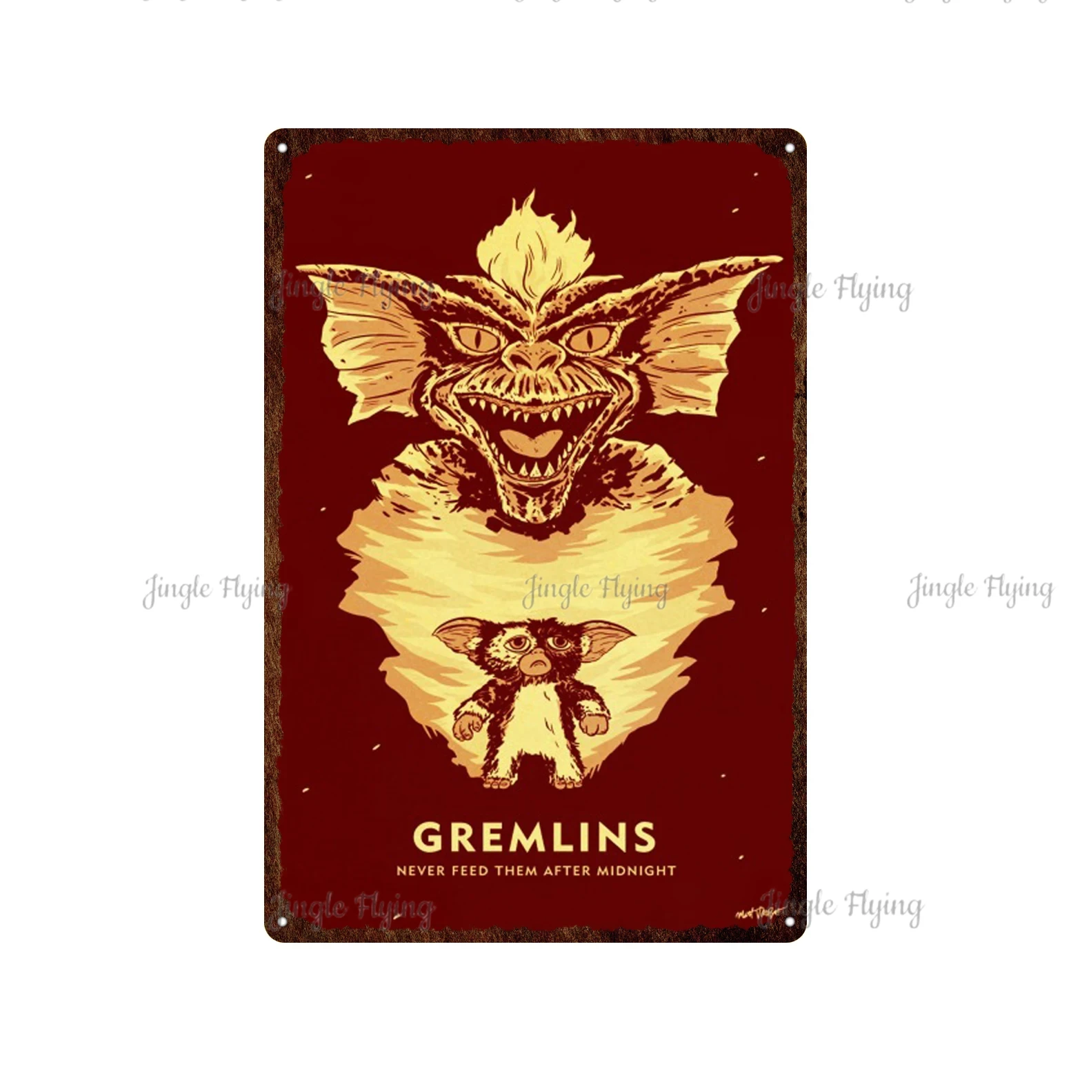 Retro Gremlins Animals Metal Sign Plaque Sawmill Vintage Tin Sign Wall Art Plate Decoration For Bar Pub Club Room Man Cave