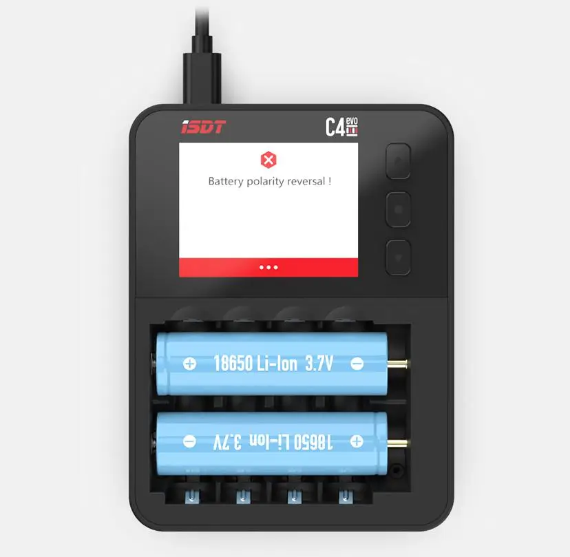 ISDT C4 EVO Smart Battery Charger Type-C QC3.0 Output with IPS Display Screen and Fire Prevention Six Alots Independent Charging